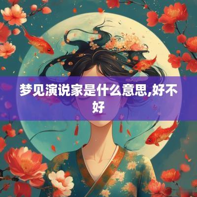 梦见演说家是什么意思,好不好