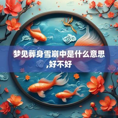 梦见葬身雪崩中是什么意思,好不好