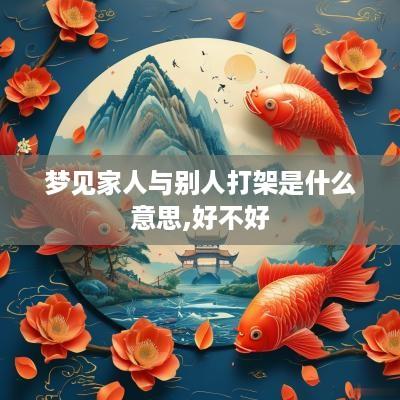 梦见家人与别人打架是什么意思,好不好