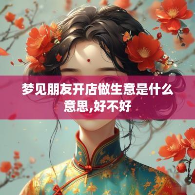 梦见朋友开店做生意是什么意思,好不好