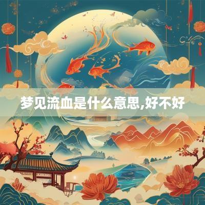 梦见流血是什么意思,好不好
