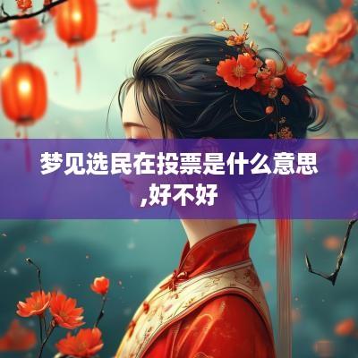 梦见选民在投票是什么意思,好不好