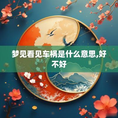 梦见看见车祸是什么意思,好不好