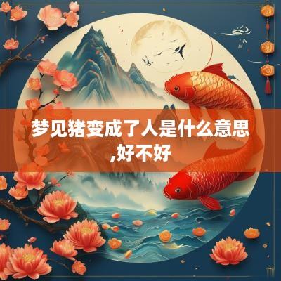 梦见猪变成了人是什么意思,好不好