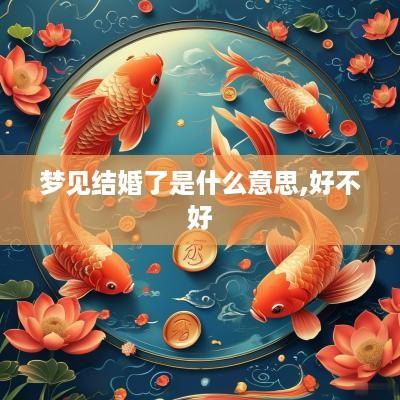梦见结婚了是什么意思,好不好
