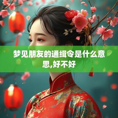 梦见朋友的通缉令是什么意思,好不好