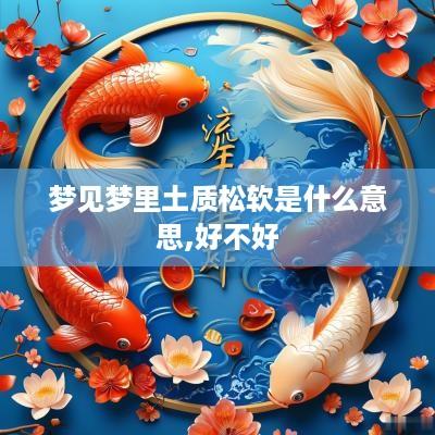 梦见梦里土质松软是什么意思,好不好