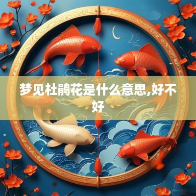 梦见杜鹃花是什么意思,好不好