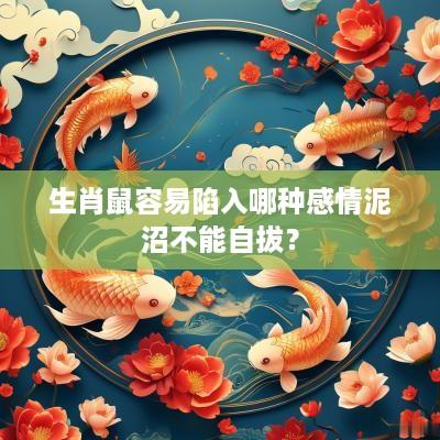 生肖鼠容易陷入哪种感情泥沼不能自拔？