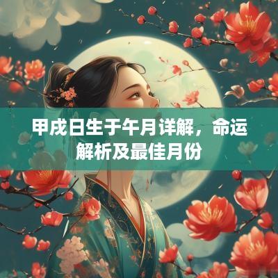 甲戌日生于午月详解，命运解析及最佳月份