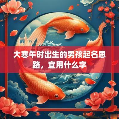大寒午时出生的男孩起名思路，宜用什么字