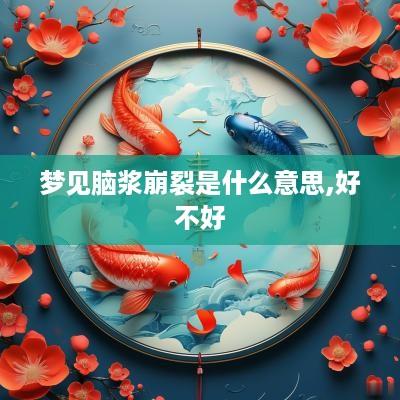 梦见脑浆崩裂是什么意思,好不好