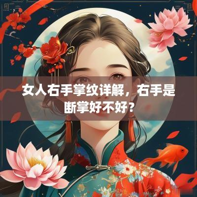 女人右手掌纹详解，右手是断掌好不好？
