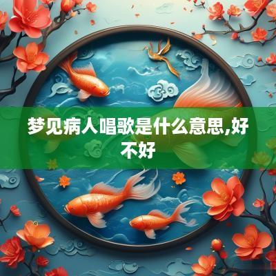梦见病人唱歌是什么意思,好不好