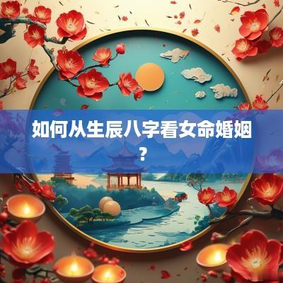 如何从生辰八字看女命婚姻？