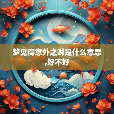 梦见得意外之财是什么意思,好不好