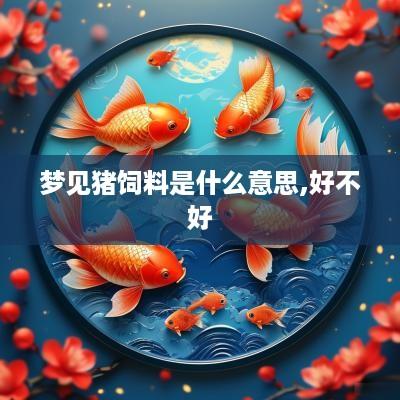 梦见猪饲料是什么意思,好不好