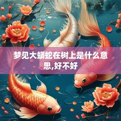 梦见大蟒蛇在树上是什么意思,好不好