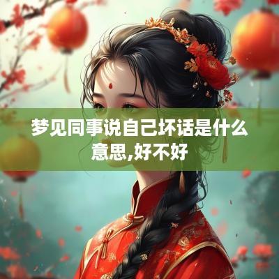 梦见同事说自己坏话是什么意思,好不好