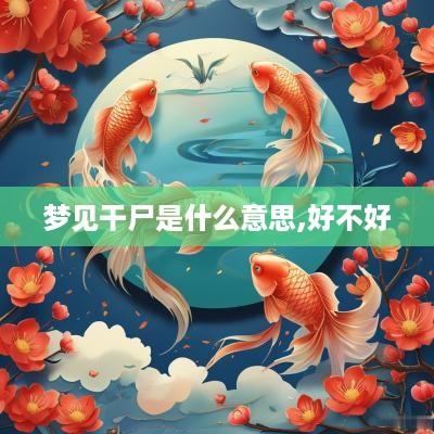 梦见干尸是什么意思,好不好
