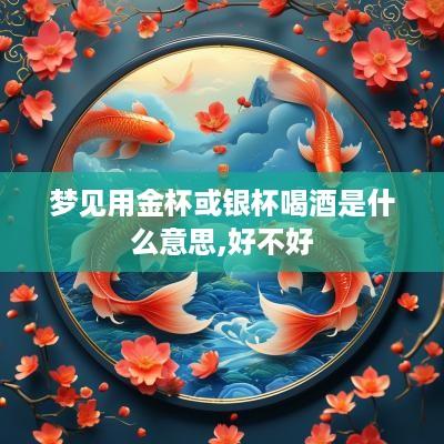 梦见用金杯或银杯喝酒是什么意思,好不好