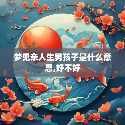梦见亲人生男孩子是什么意思,好不好