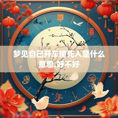 梦见自己开车撞死人是什么意思,好不好