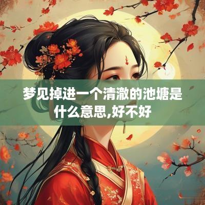 梦见掉进一个清澈的池塘是什么意思,好不好