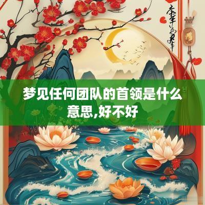 梦见任何团队的首领是什么意思,好不好