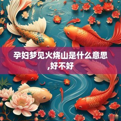 孕妇梦见火烧山是什么意思,好不好