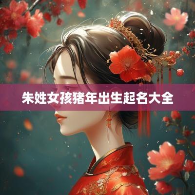 朱姓女孩猪年出生起名大全 朱姓女孩猪年出生起名大全