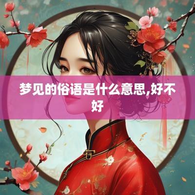 梦见的俗语是什么意思,好不好