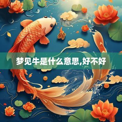 梦见牛是什么意思,好不好