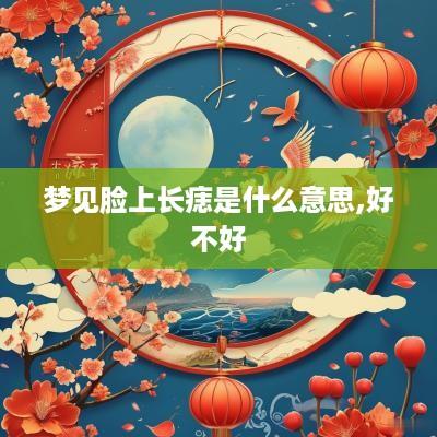梦见脸上长痣是什么意思,好不好