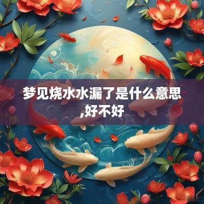 梦见烧水水漏了是什么意思,好不好