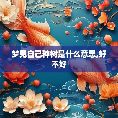 梦见自己种树是什么意思,好不好
