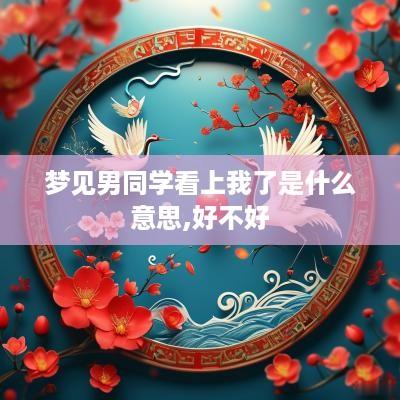 梦见男同学看上我了是什么意思,好不好
