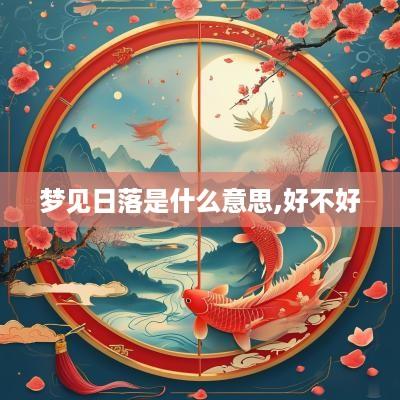 梦见日落是什么意思,好不好