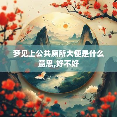梦见上公共厕所大便是什么意思,好不好