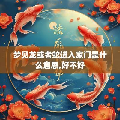 梦见龙或者蛇进入家门是什么意思,好不好