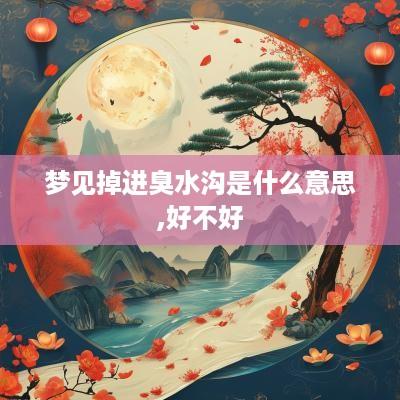 梦见掉进臭水沟是什么意思,好不好