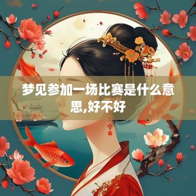 梦见参加一场比赛是什么意思,好不好