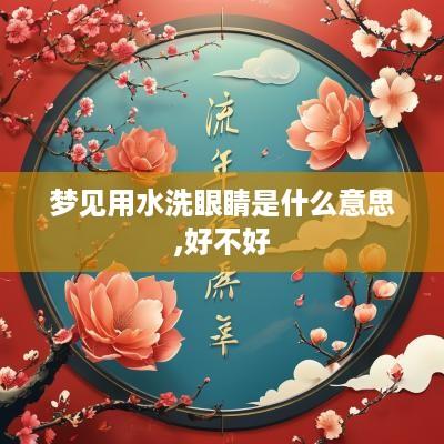 梦见用水洗眼睛是什么意思,好不好