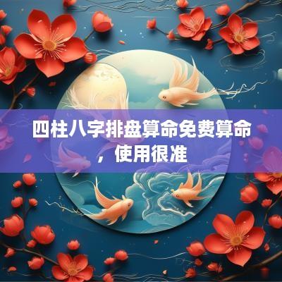 四柱八字排盘算命免费算命，使用很准