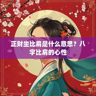 正财坐比肩是什么意思？八字比肩的心性
