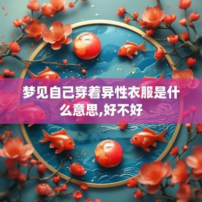 梦见自己穿着异性衣服是什么意思,好不好