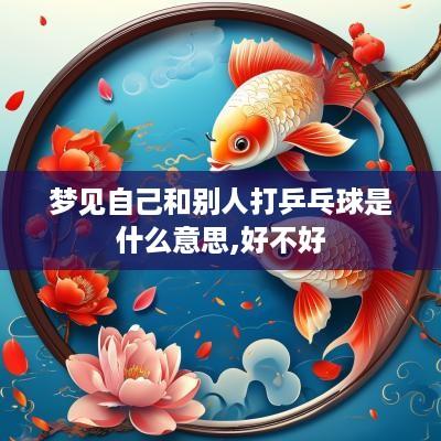 梦见自己和别人打乒乓球是什么意思,好不好