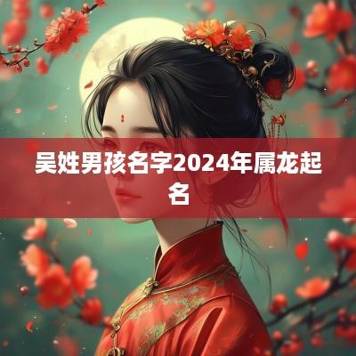 吴姓男孩名字2025年属龙起名