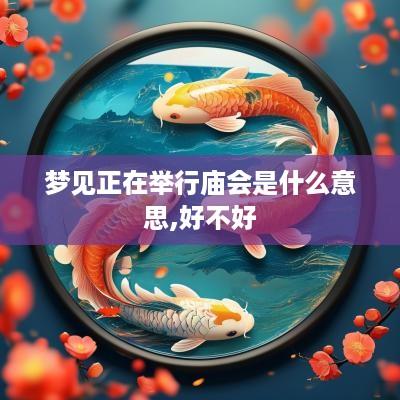 梦见正在举行庙会是什么意思,好不好