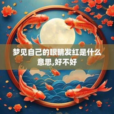 梦见自己的眼睛发红是什么意思,好不好